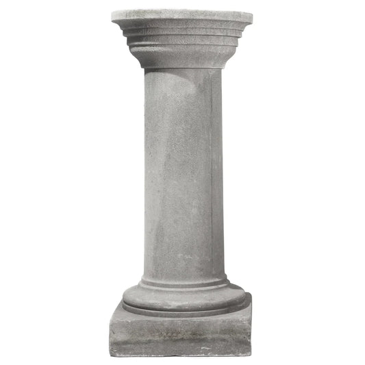 White Smoke Round Column Pedestal Pennoyer Newman