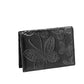 Folded Card Wallet in Embossed Leather - Bernard Maisner Butterfly