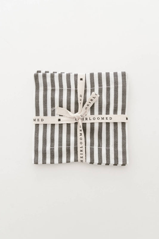 Keepsake Linen Cocktail Napkin in Pewter