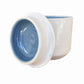 Claude Renaud Smooth White Container w/ Blue Interior and lid