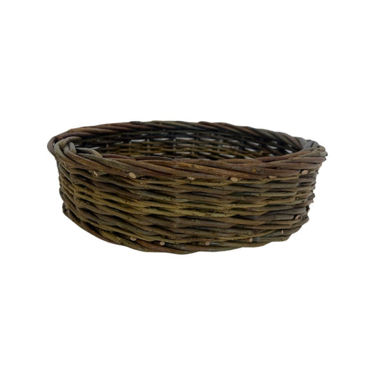 Dark Slate Gray Round Tray Basket Willow Vale Farm