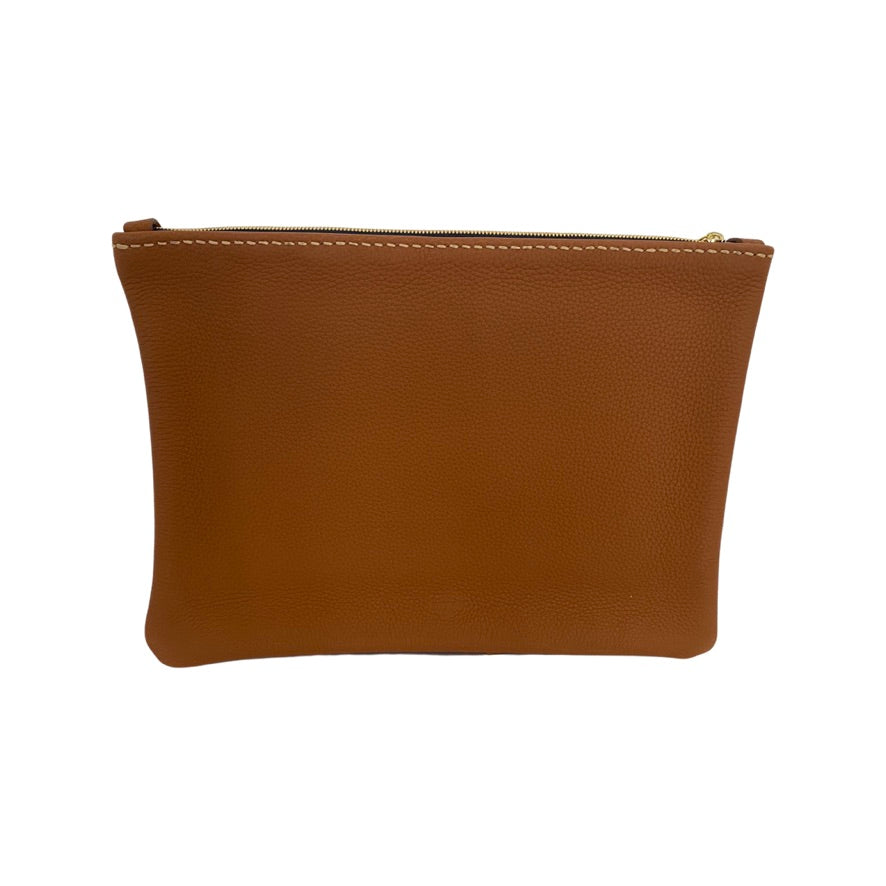 Saddle Brown Leitz Leather Folio Oversize Pouch Leitz Leather