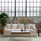 Light Slate Gray Grant Sofa in Natural Linen Bunny Williams Home