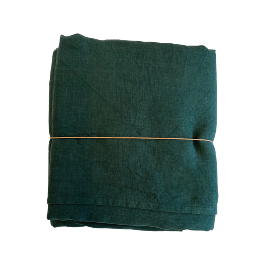 Dark Slate Gray Linen Tablecloth - Deep Green Celina Mancurti