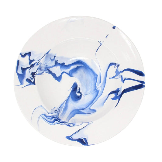 Lavender Soup Bowl - Marble in Delft Blue Christopher Spitzmiller