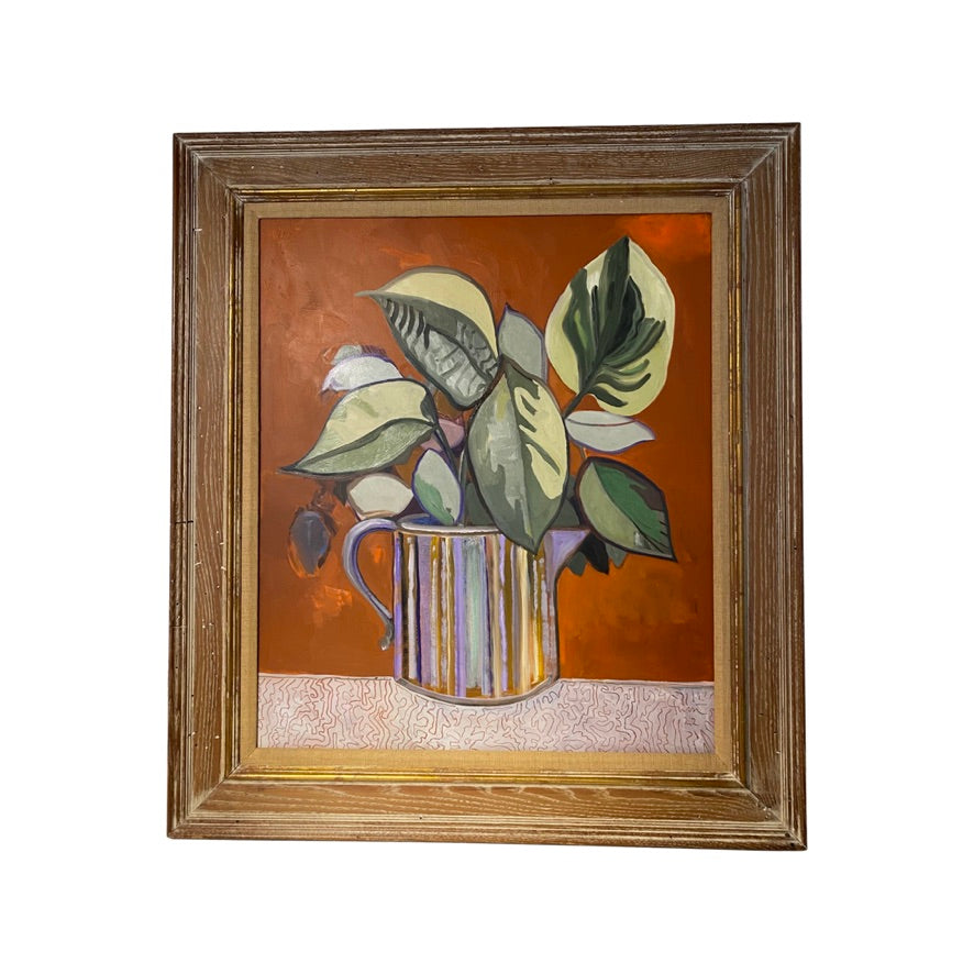 Sienna "Hosta Leaves in a Striped Pitcher" John Funt