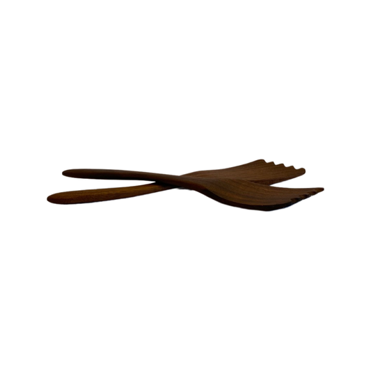 Black Walnut Salad Servers (2) John Roccanova