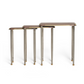 Rosy Brown Steel and Walnut Nesting Tables (set of 3) Joseph Stannard