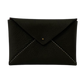 Black Envelope Clutch - Black Leitz Leather