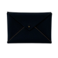 Black Envelope Clutch - Navy Leitz Leather