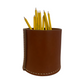 Saddle Brown Pencil Cup - Leather Leitz Leather