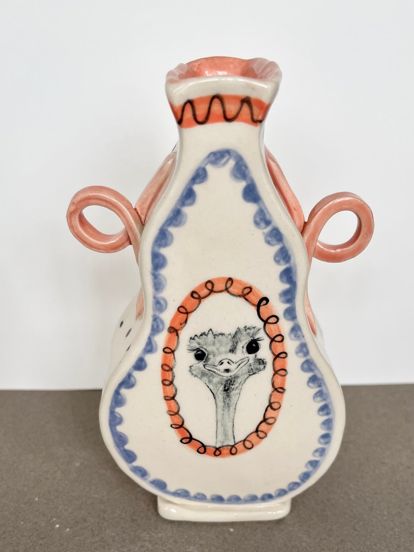 LK Ostrich Bottle/Vase