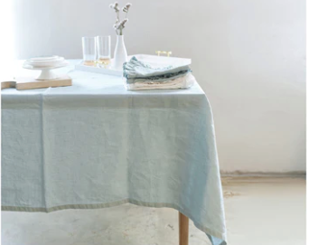 Gray Linen Tablecloth - Mint Celina Mancurti