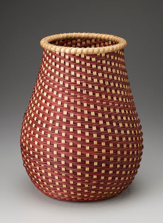 Twilled Burgundy Urn