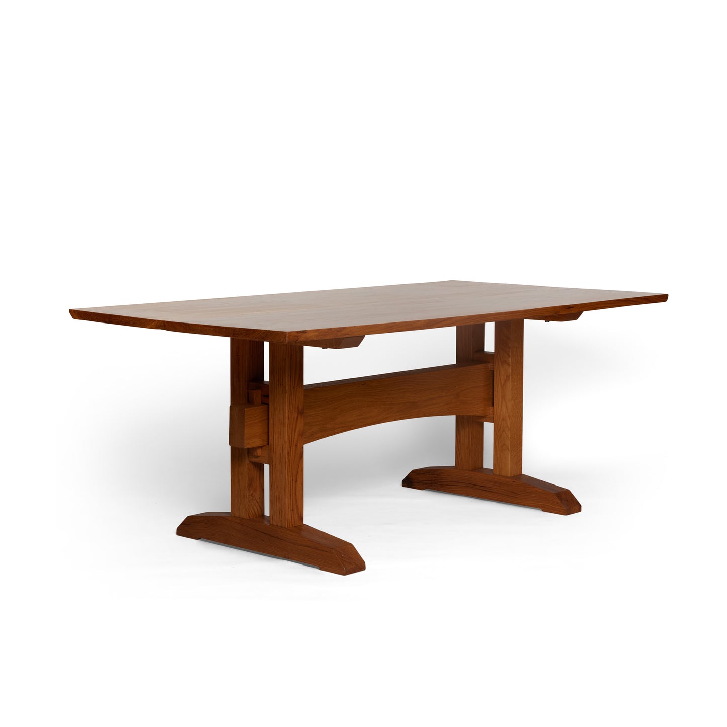 Light Gray White Oak Trestle Table Will McCabe