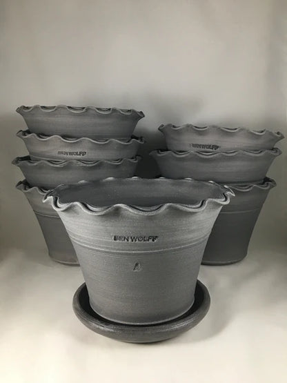 Light Slate Gray #4 Scalloped Pot Ben Wolff