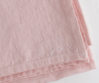 Gray Linen Tablecloth - Pink Celina Mancurti