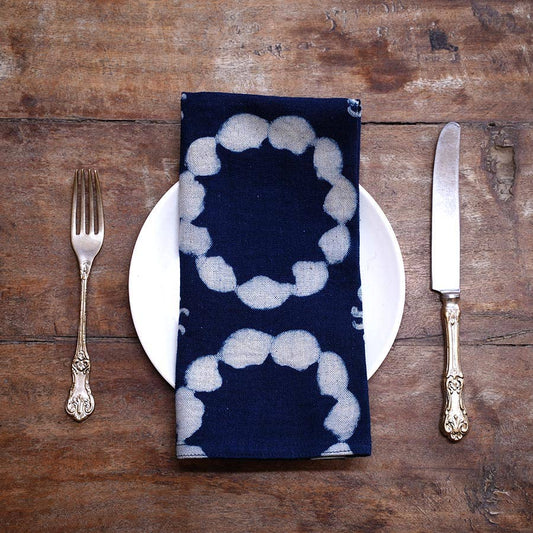 Blockprint Organic Cotton Table Napkins (Set of 4) - Saavre