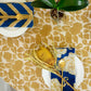 Golden Blockprint Tablecloth