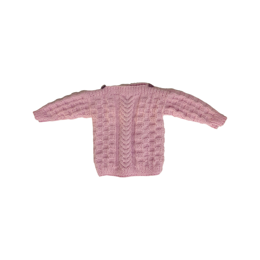 Rosy Brown Baby Sweater & Hat Set Dale Malkames