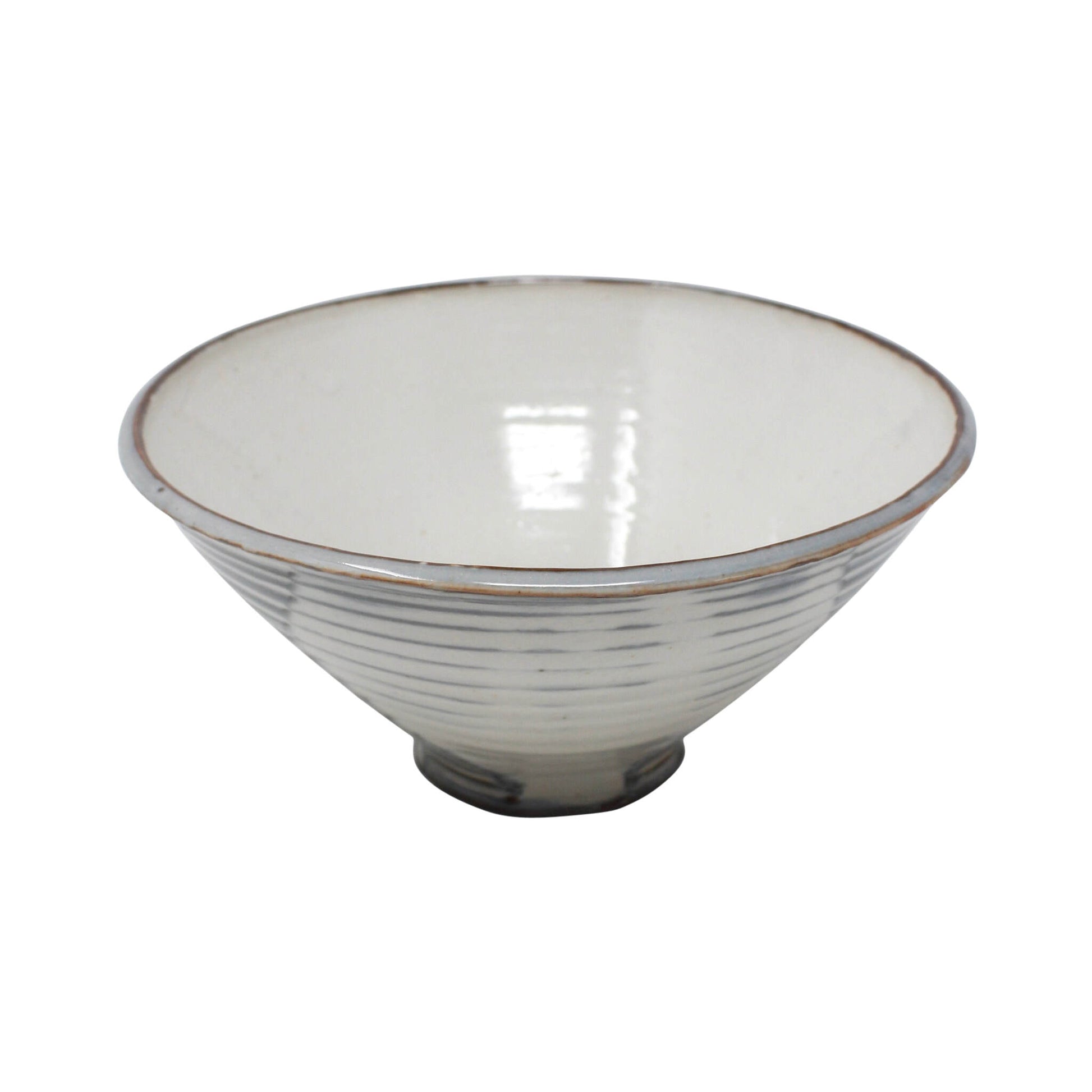 Gray Ramekin with Stripes Daniel Bellow