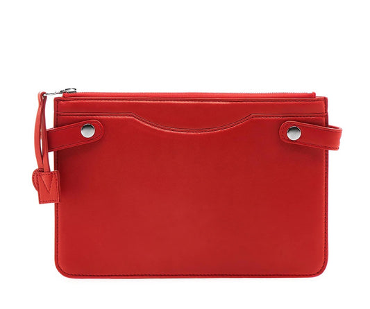 Firebrick Highline Pouch in Red Lambskin OM NYC