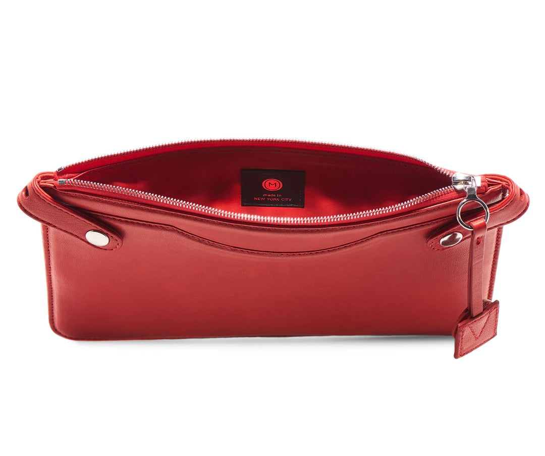 Brown Highline Pouch in Red Lambskin OM NYC
